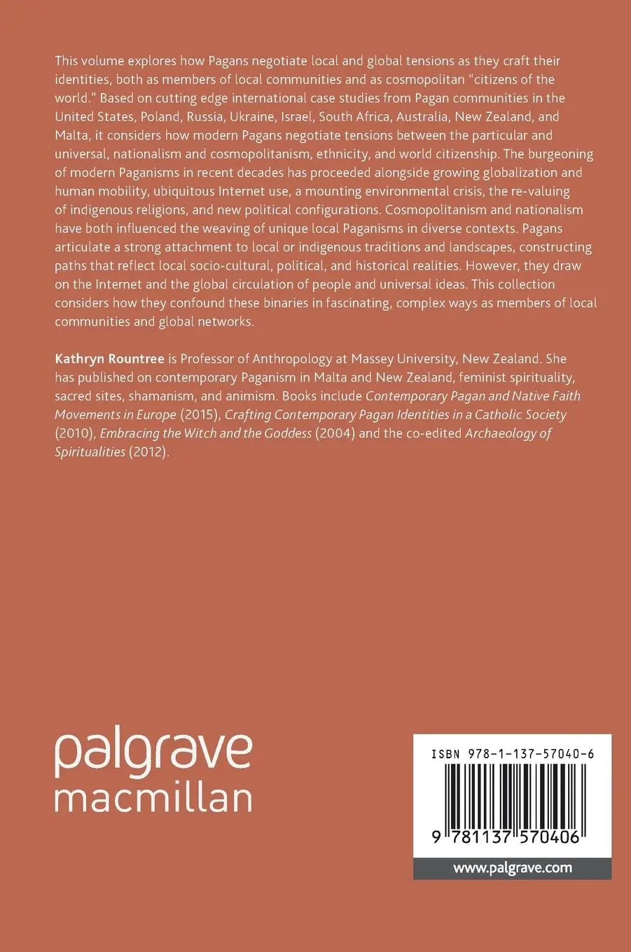 Rückseite: 9781137570406 | Cosmopolitanism, Nationalism, and Modern Paganism | Kathryn Rountree