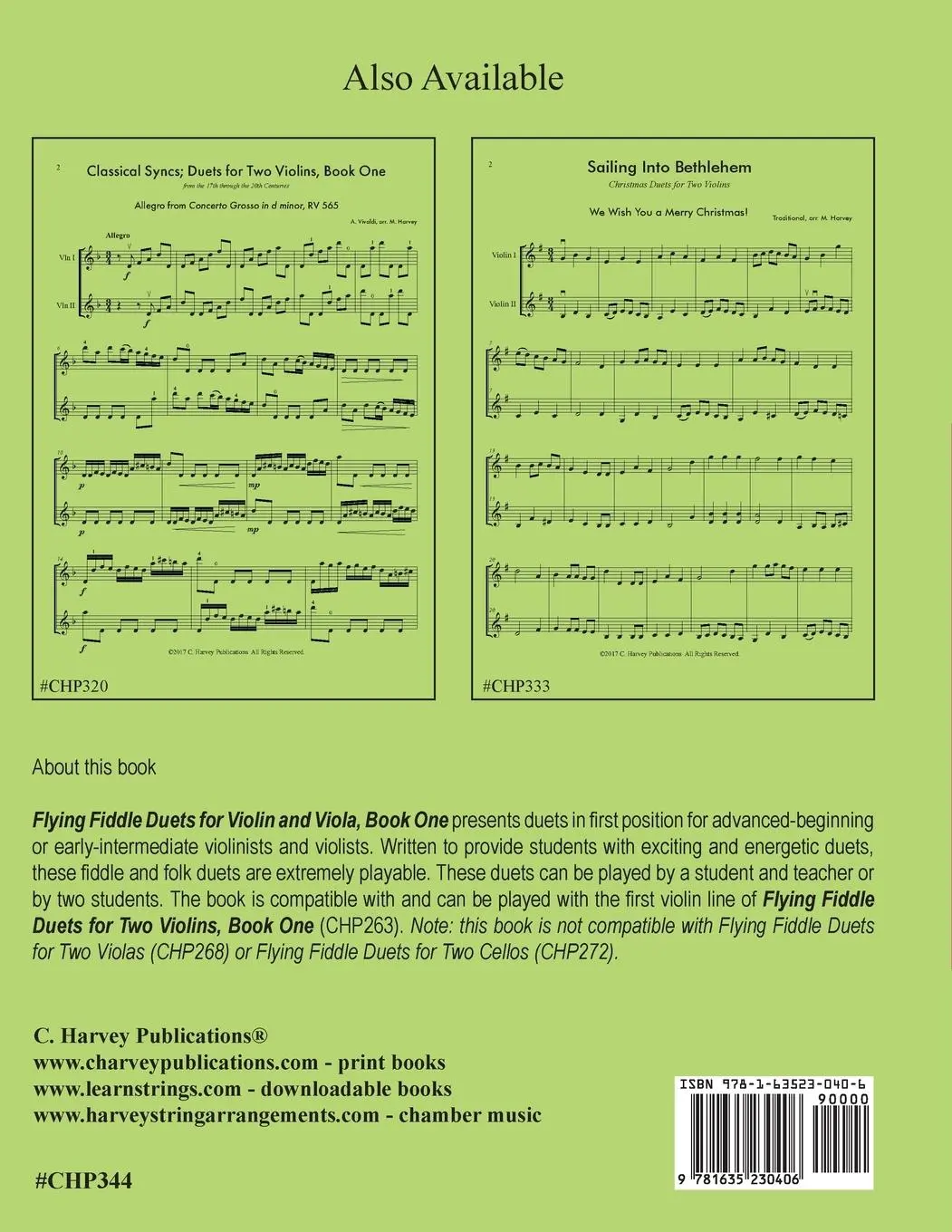 Rückseite: 9781635230406 | Flying Fiddle Duets for Violin and Viola, Book One | Myanna Harvey