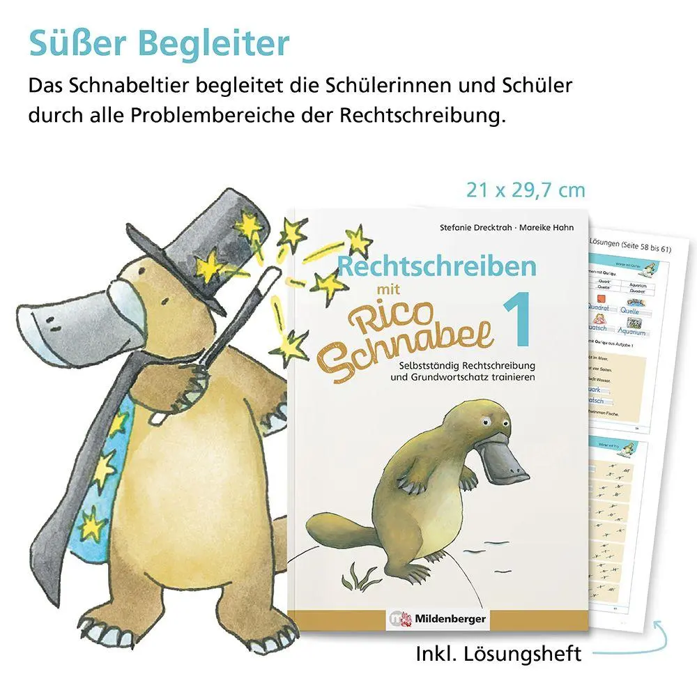 Bild: 9783619120406 | Rechtschreiben mit Rico Schnabel, Klasse 1 | Drecktrah (u. a.) | 64 S.