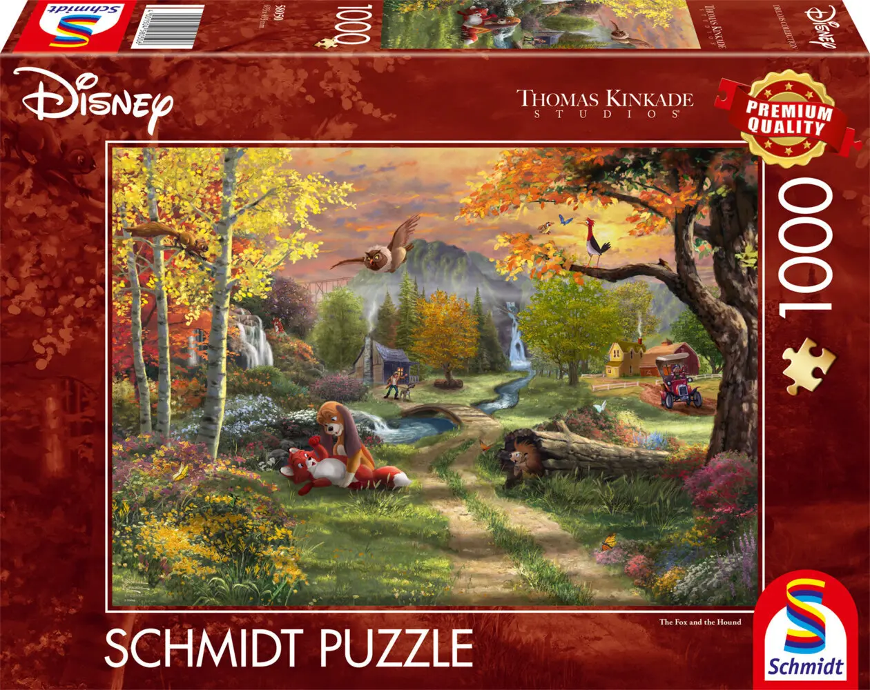 Cover: 4001504580506 | Disney, Fox and Hound | Puzzles Thomas Kinkade 1.000 Teile - Disney