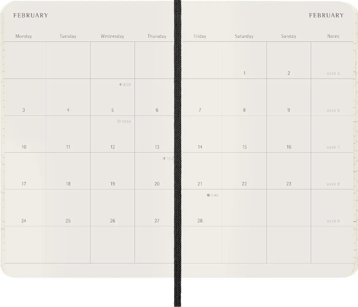 Bild: 8056999270506 | Moleskine 12 Monate Monatsnotizkalender 2025, P/A6 | Buch | 128 S.