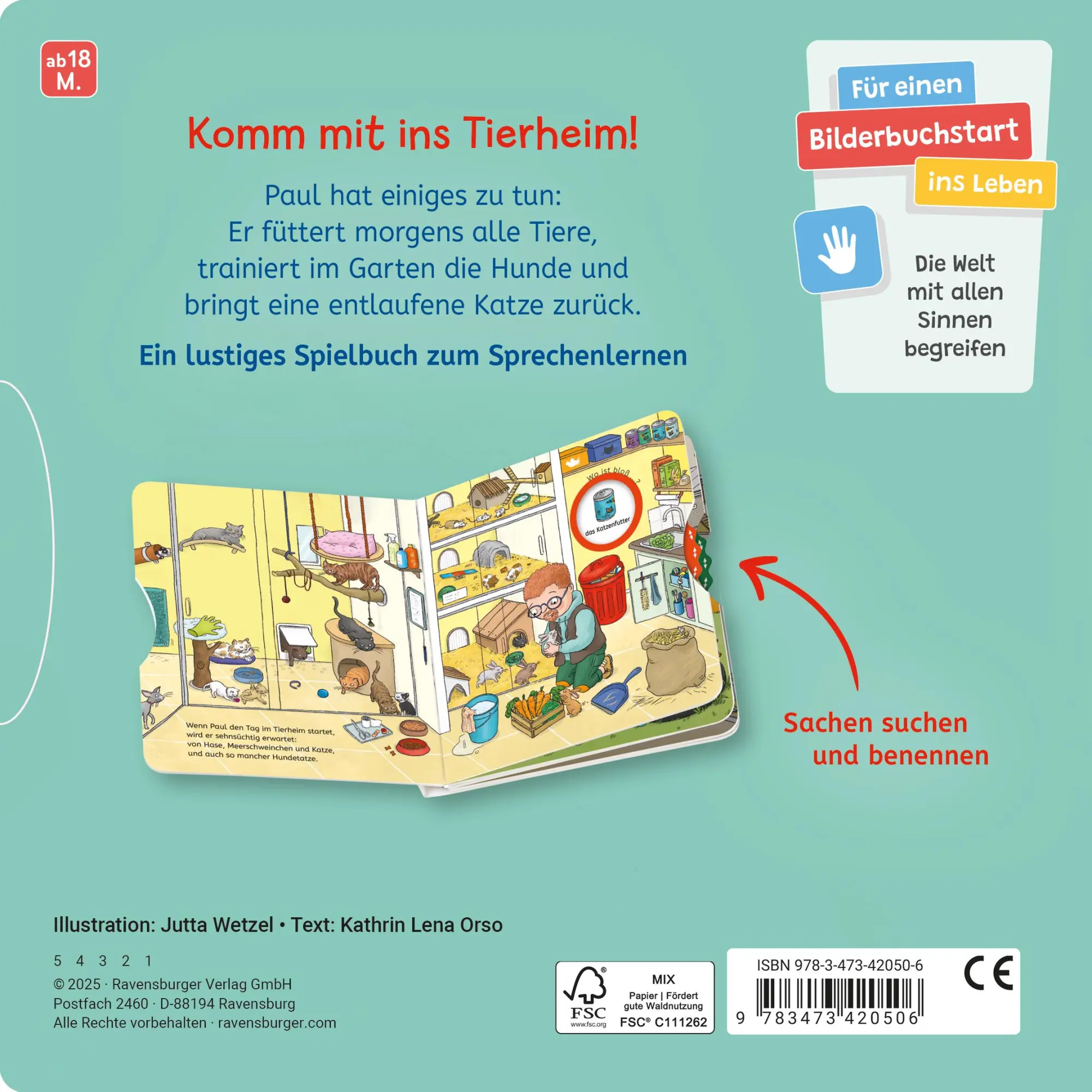 Rückseite: 9783473420506 | Wo ist bloß ...? - Mein Tier-Buch zum Sachen suchen | Orso | Buch
