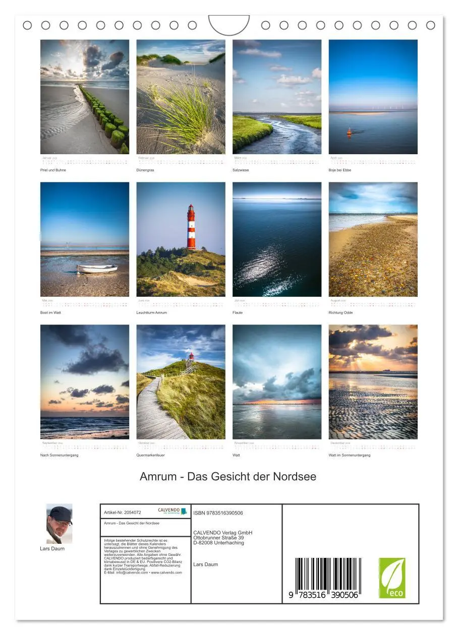 Bild: 9783516390506 | Amrum - Das Gesicht der Nordsee (Wandkalender 2026 DIN A4 hoch),...