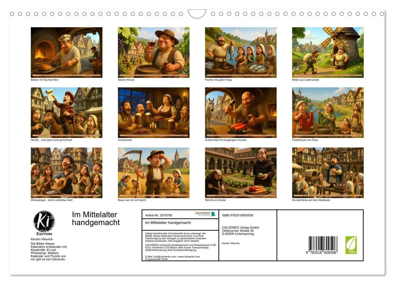 Bild: 9783516600506 | Im Mittelalter handgemacht (Wandkalender 2026 DIN A3 quer),...