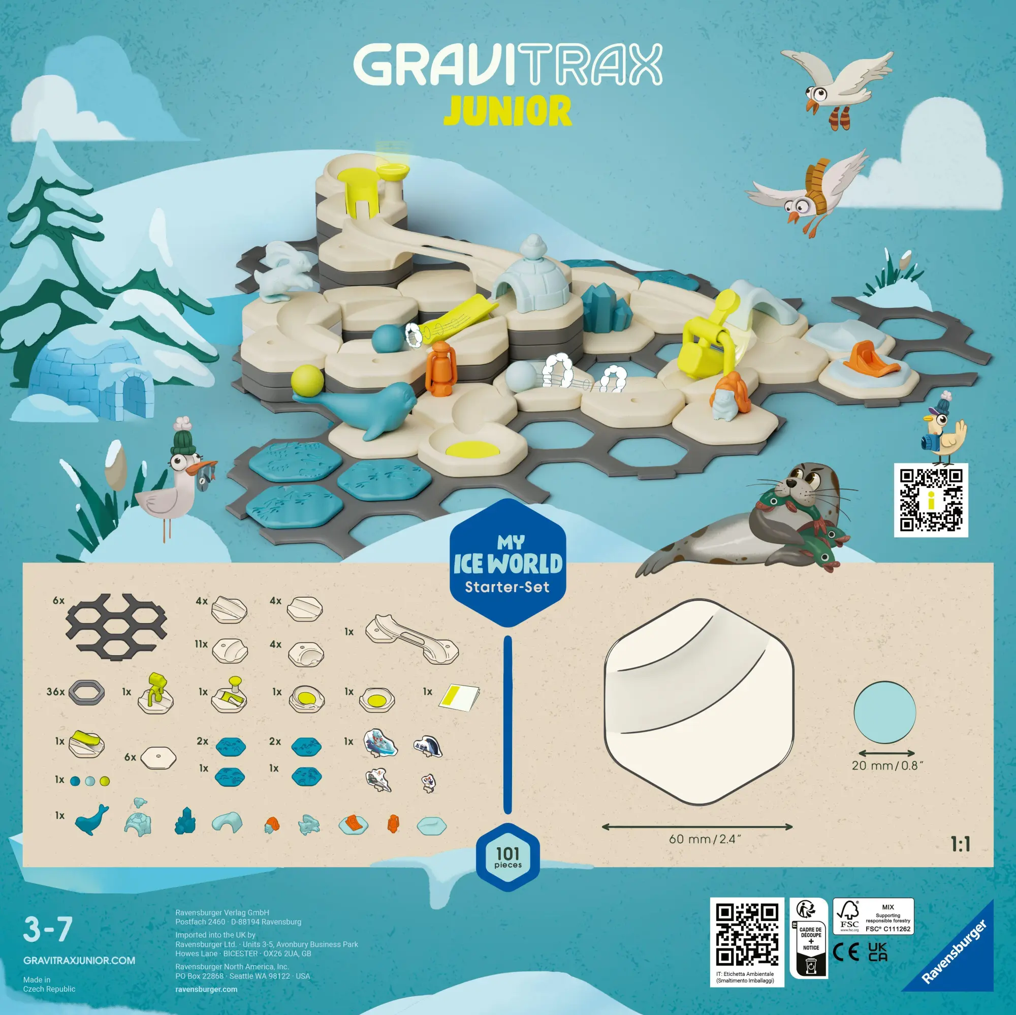 Bild: 4005556270606 | Ravensburger GraviTrax Junior Starter-Set L Ice - Erweiterbare...