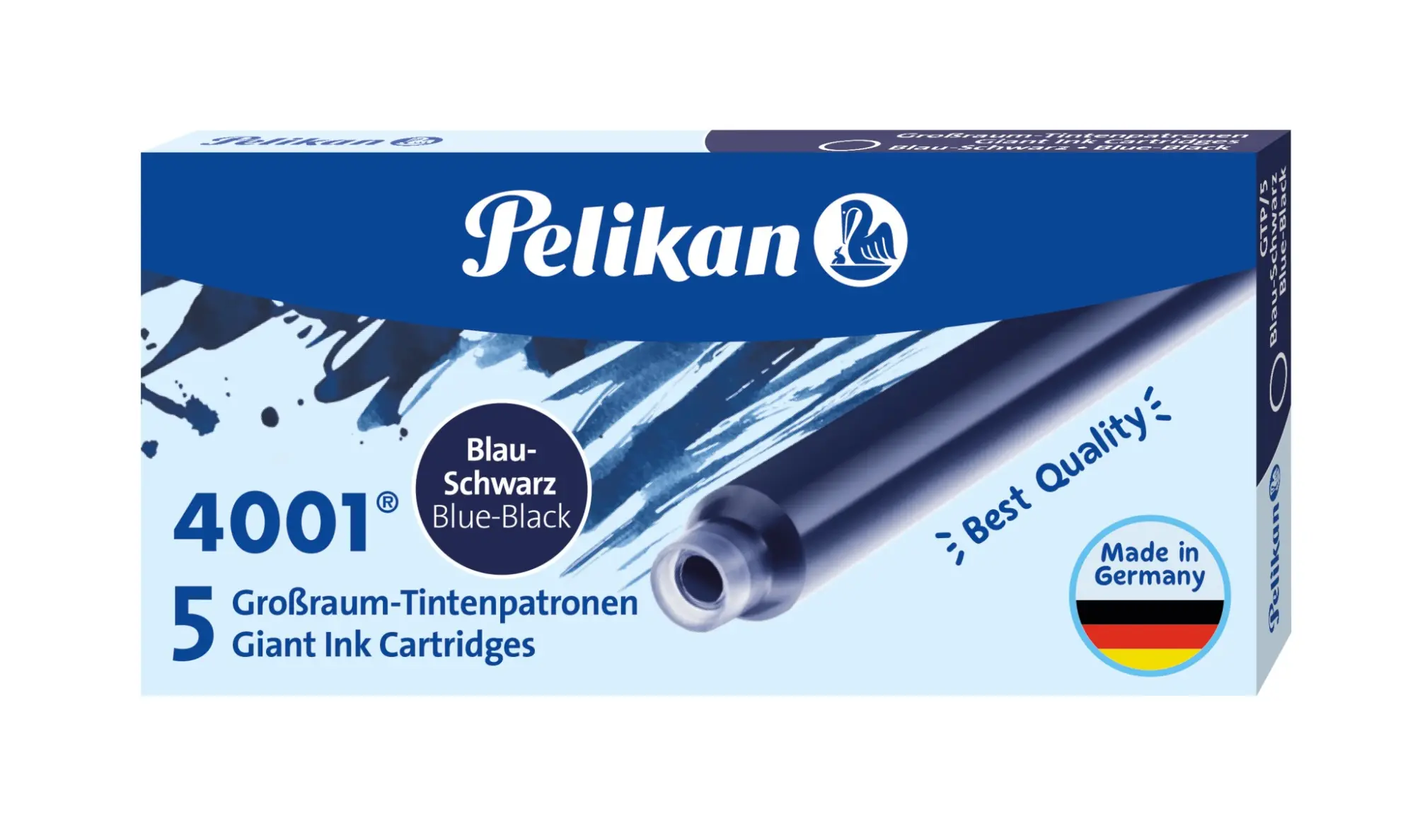 Cover: 4012700310606 | Pelikan Tintenpatronen 4001® 5er Set Großraum-Patronen, Blau-Schwarz