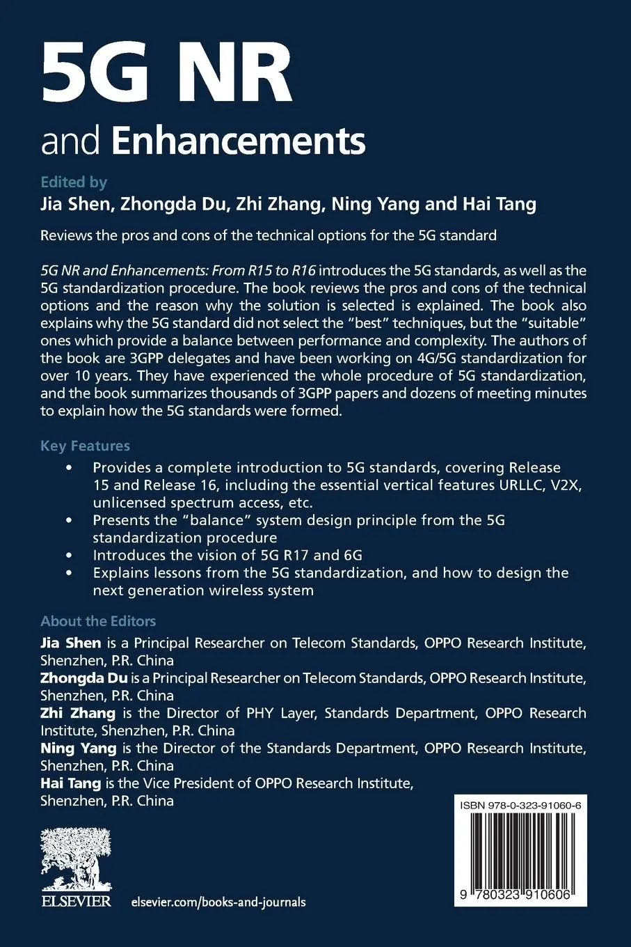 Rückseite: 9780323910606 | 5G NR and Enhancements | From R15 to R16 | Hai Tang (u. a.) | Buch