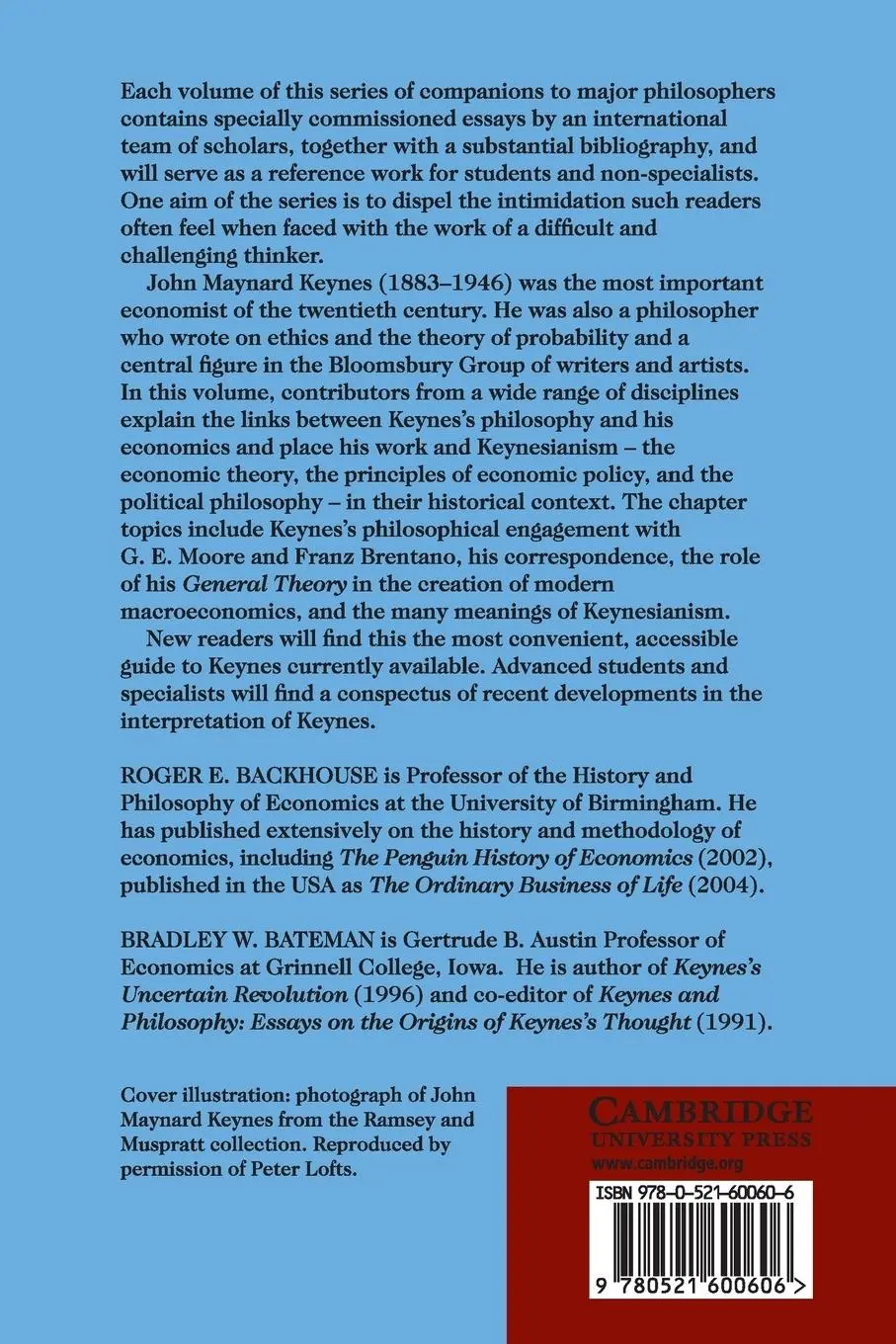 Rückseite: 9780521600606 | The Cambridge Companion to Keynes | Roger E. Backhouse (u. a.) | Buch