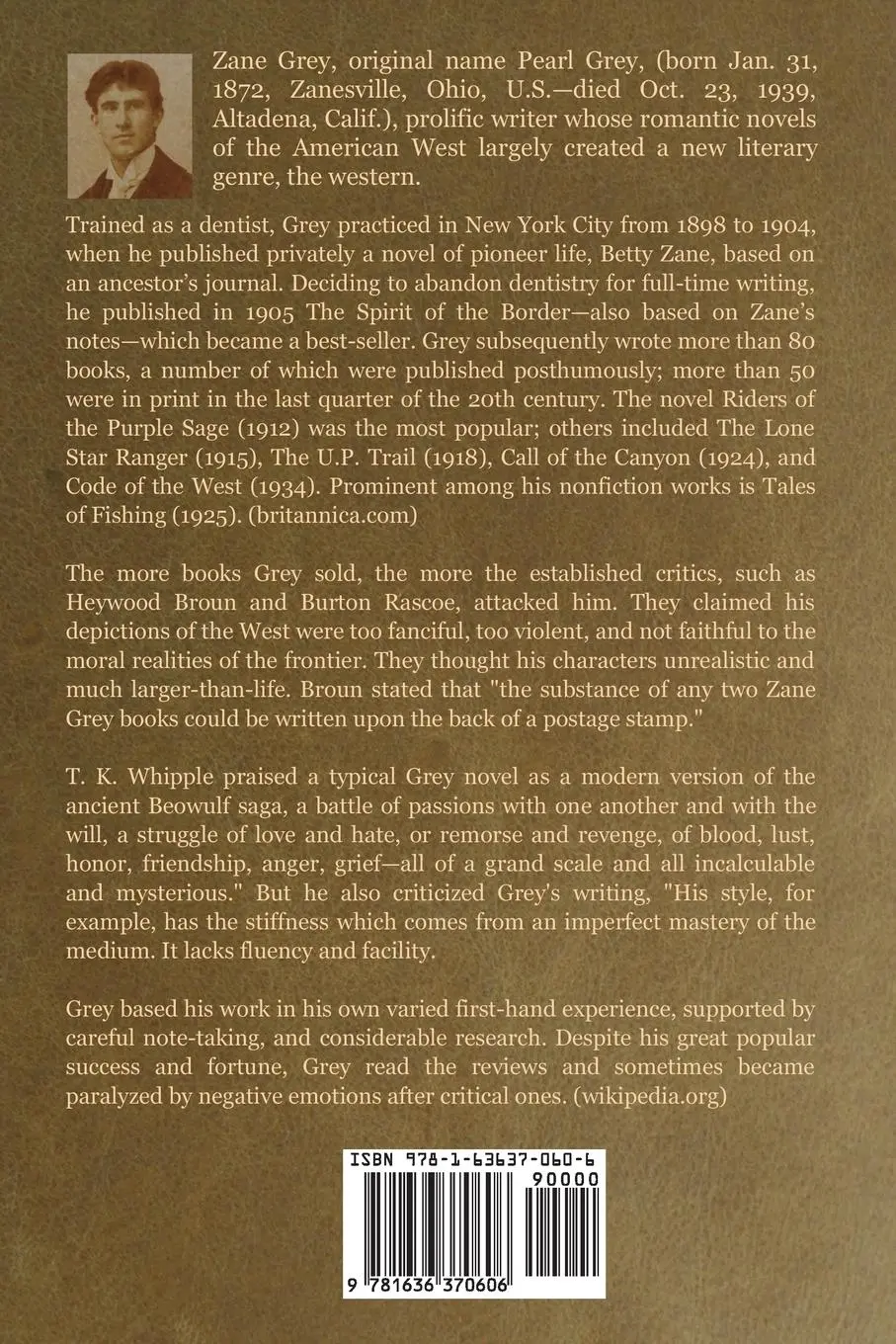 Rückseite: 9781636370606 | The Man of the Forest | Zane Grey | Taschenbuch | Englisch | 2020