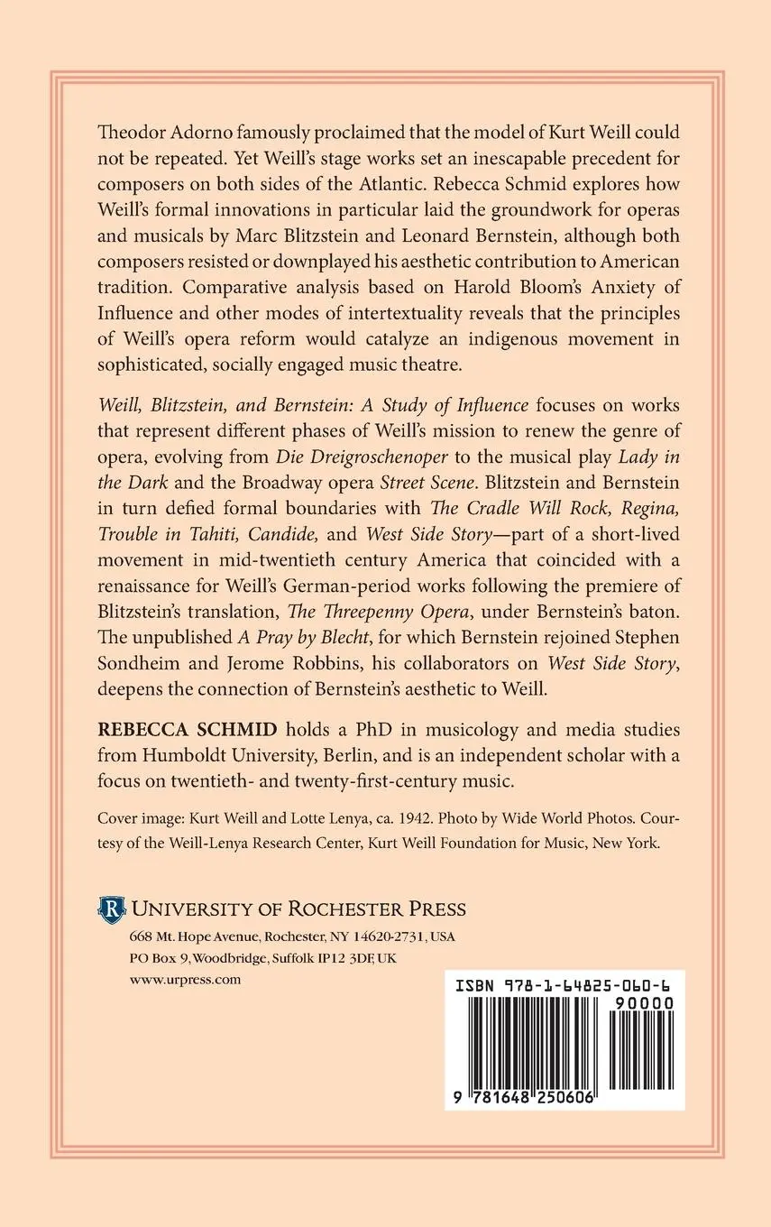Rückseite: 9781648250606 | Weill, Blitzstein, and Bernstein | A Study of Influence | Schmid