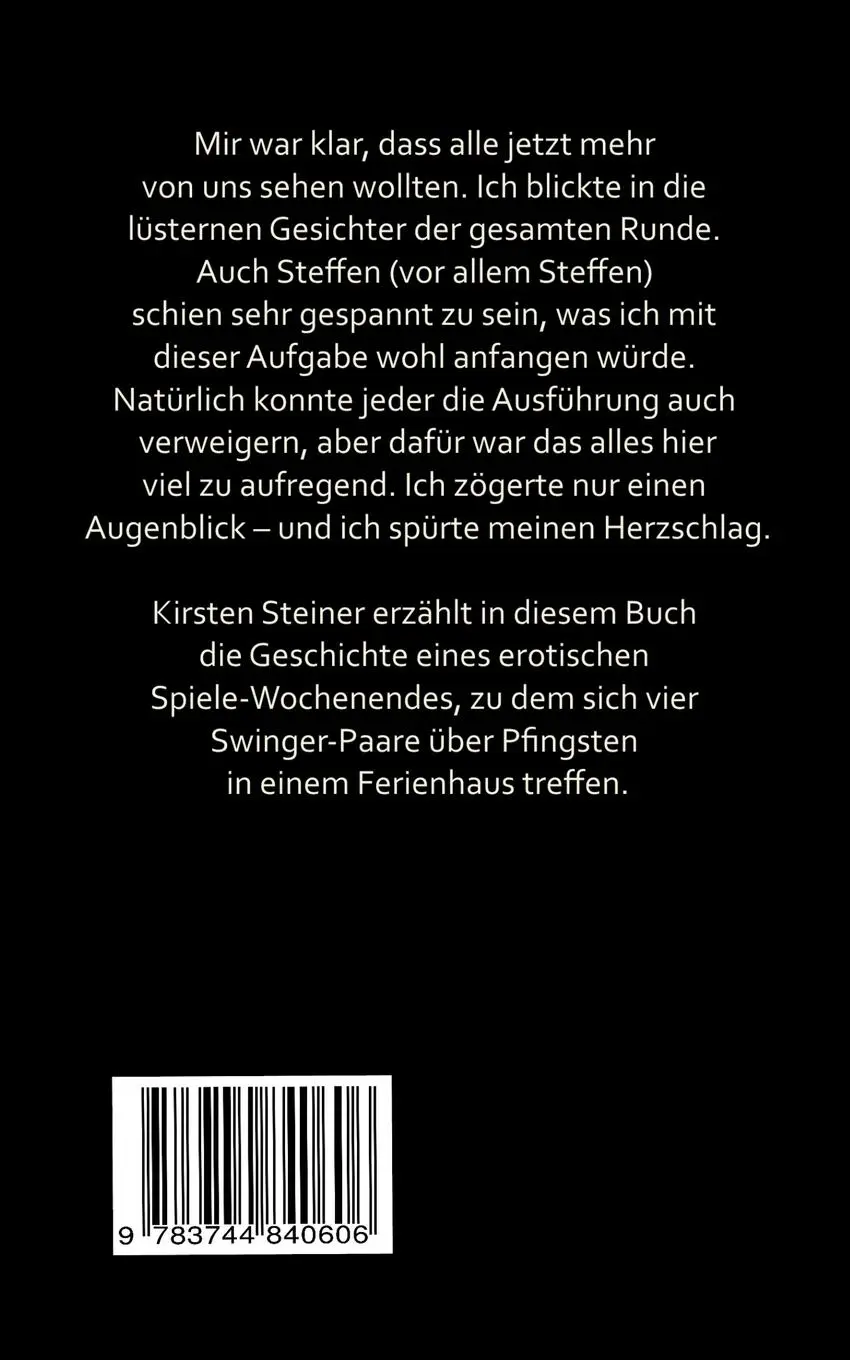 Rückseite: 9783744840606 | Spielzeit | Aus meinem Swinger-Tagebuch | Kirsten Steiner | Buch