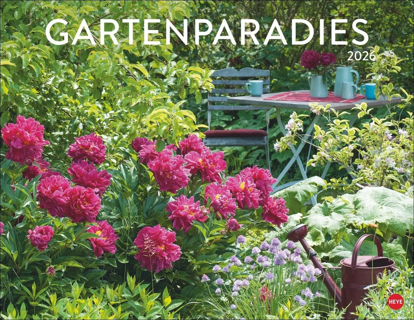 Cover: 9783756410606 | Gartenparadies Posterkalender 2026 | Heye | Kalender | Spiralbindung
