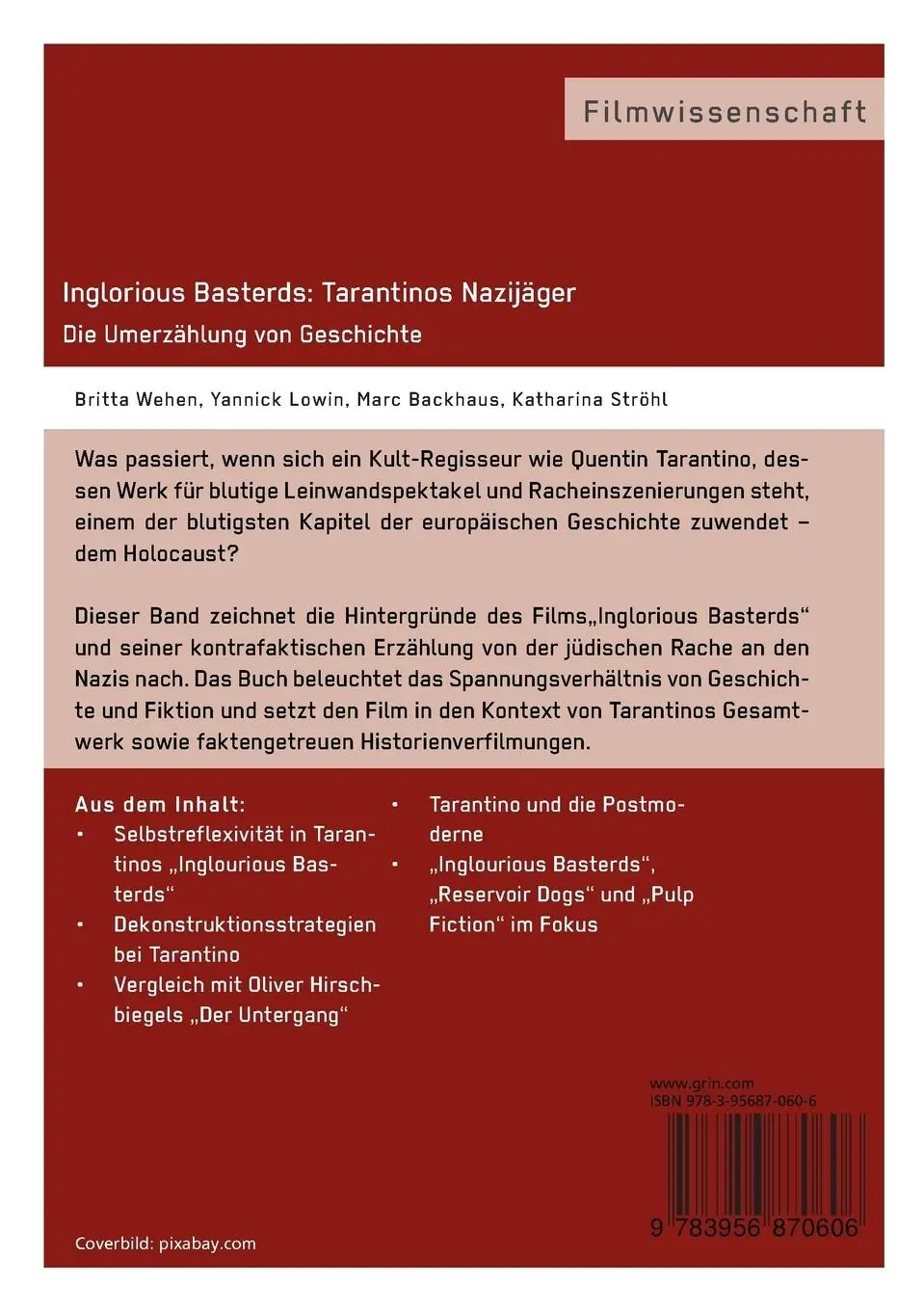 Rückseite: 9783956870606 | Inglorious Basterds: Tarantinos Nazijäger. Die Umerzählung von...