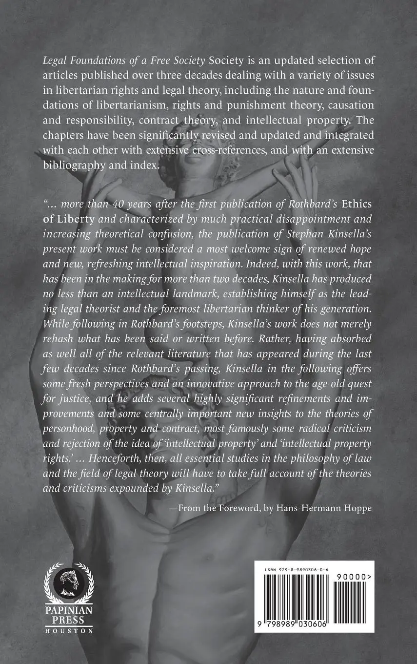 Rückseite: 9798989030606 | Legal Foundations of a Free Society | Stephan Kinsella | Buch | 2023