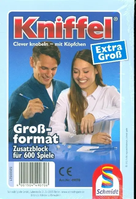 Cover: 4001504490706 | Kniffelblock A5 (Spiel-Zubehör), m. Beilage | Spiel | 49070 | Deutsch