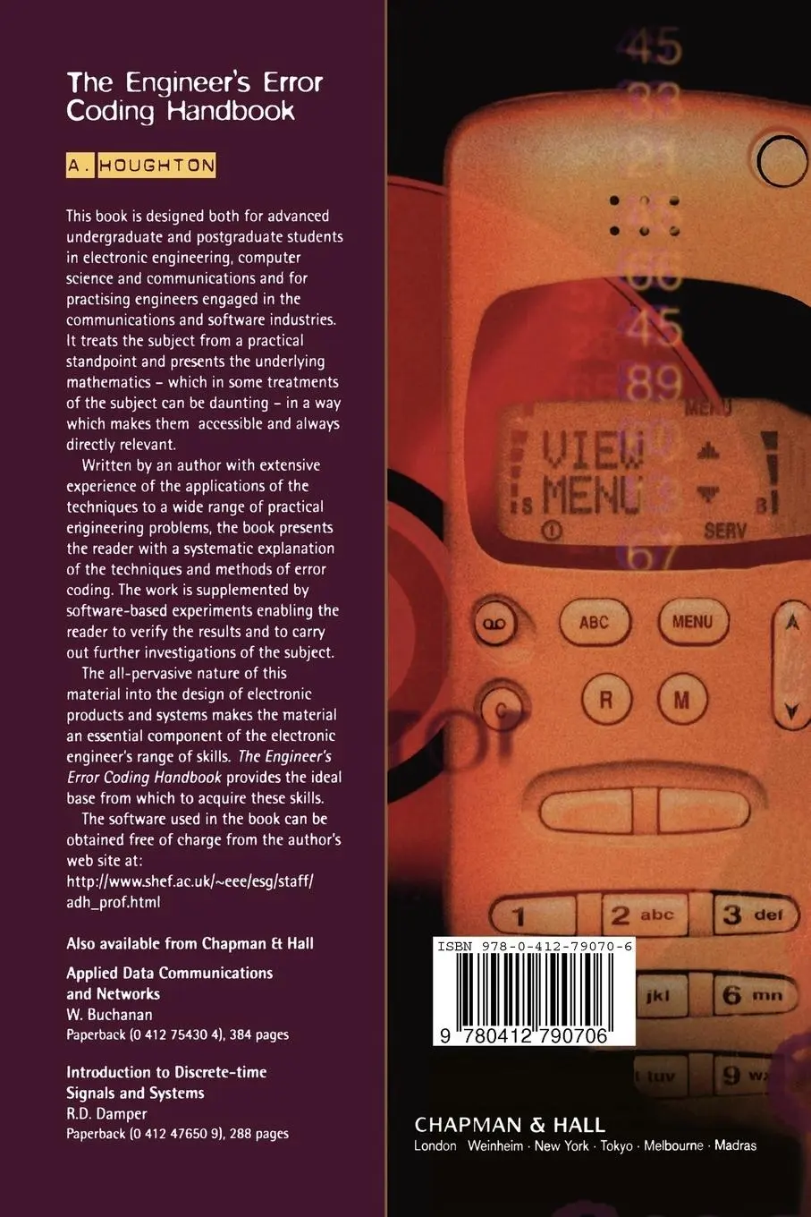 Rückseite: 9780412790706 | The Engineer's Error Coding Handbook | A. Houghton | Taschenbuch