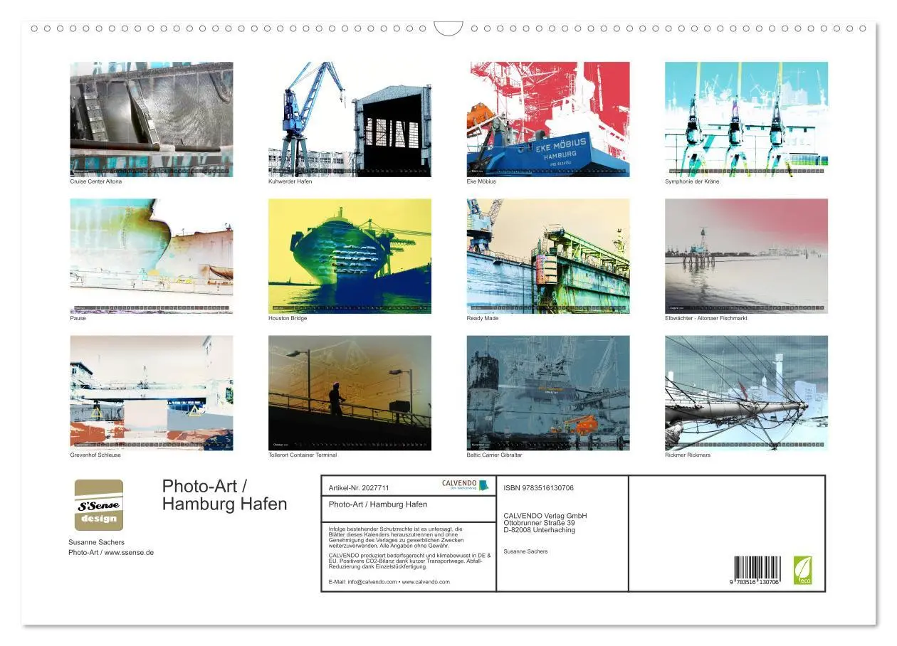 Bild: 9783516130706 | Photo-Art / Hamburg Hafen (Wandkalender 2026 DIN A2 quer), CALVENDO...