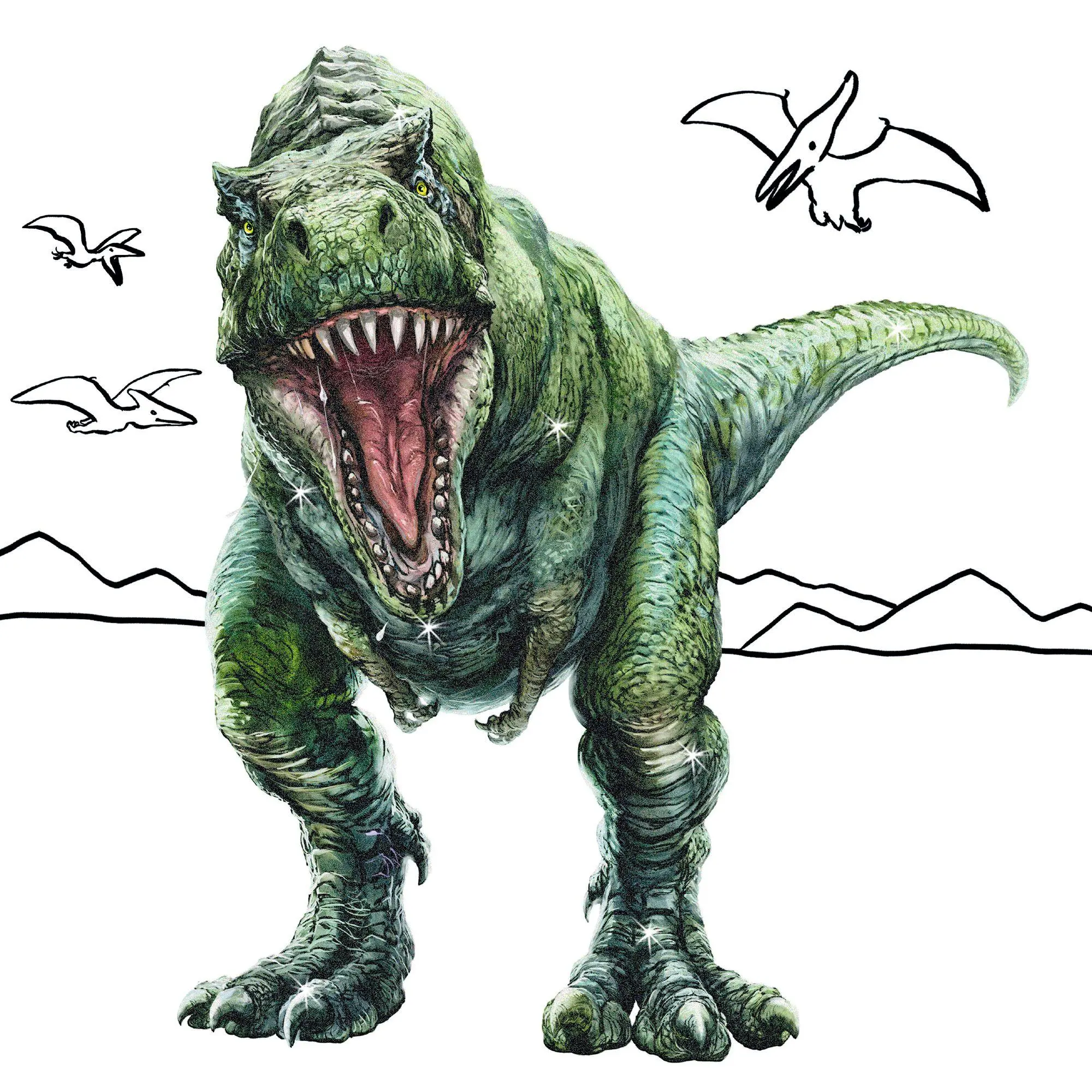 Bild: 9783649650706 | Glitzer-Malblock | Mit 16 bunten Glitzerseiten (T-Rex World) | Frey
