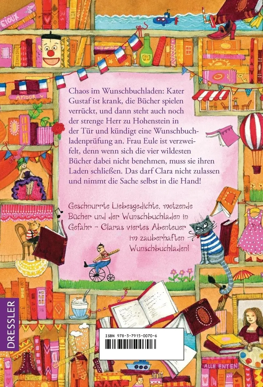 Rückseite: 9783791500706 | Der zauberhafte Wunschbuchladen 4. Die wilden Vier | Katja Frixe
