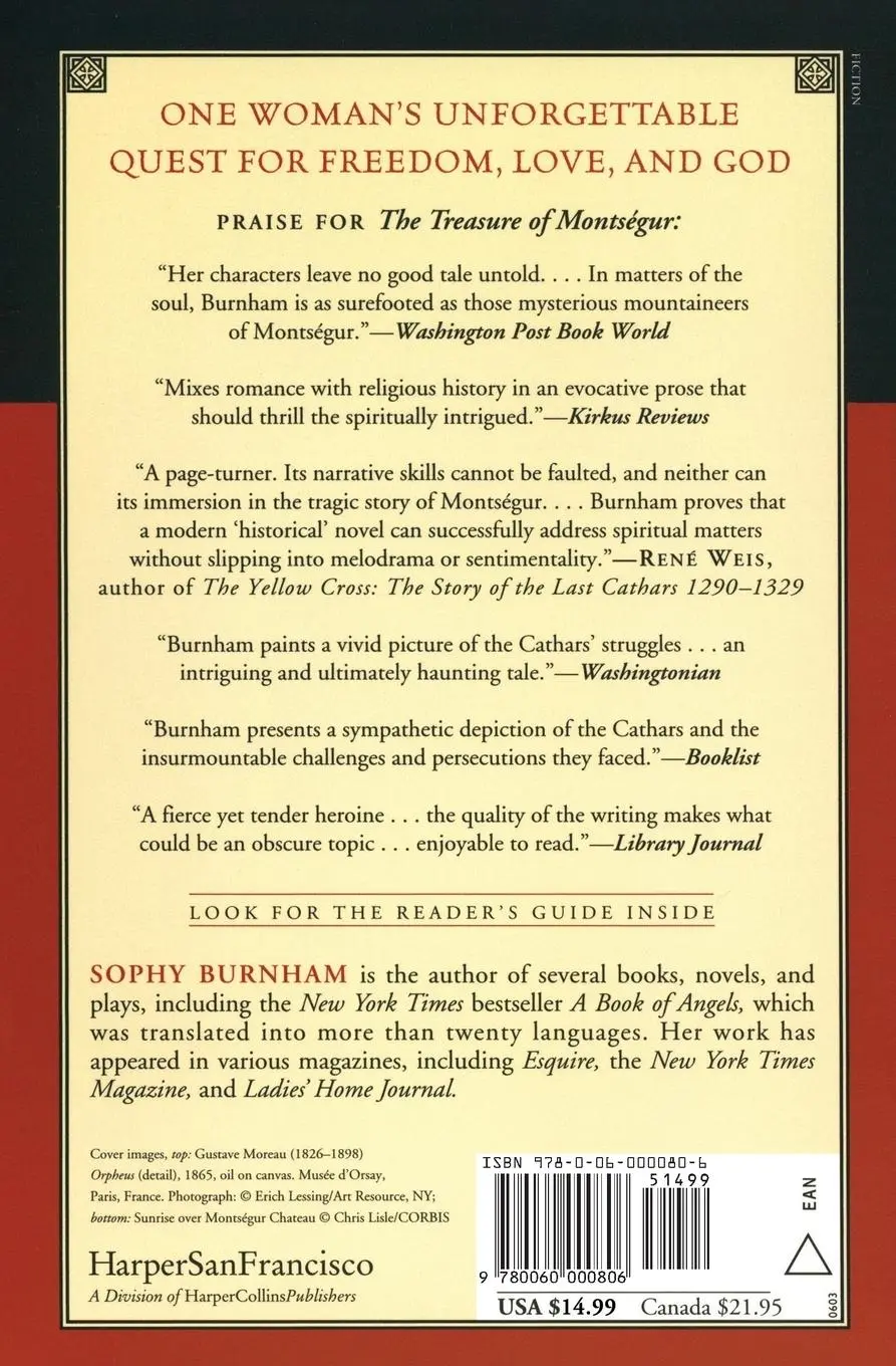 Rückseite: 9780060000806 | The Treasure of Montsegur | A Novel of the Cathars | Sophy Burnham