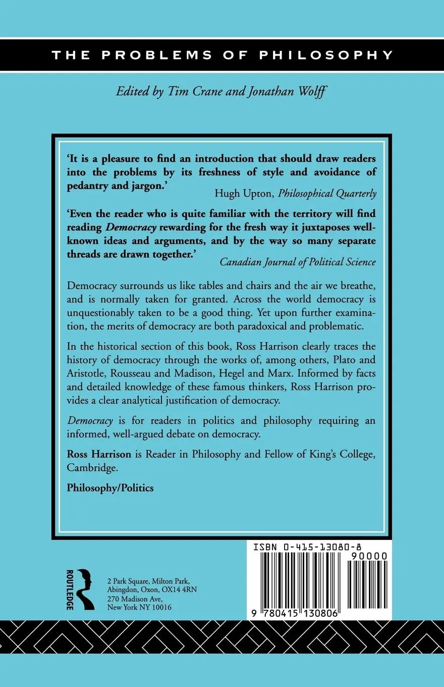 Rückseite: 9780415130806 | Democracy | Ross Harrison | Taschenbuch | Einband - flex.(Paperback)