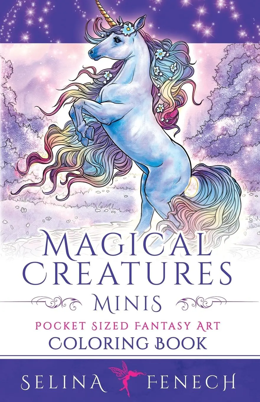 Cover: 9781922390806 | Magical Creatures Minis - Pocket Sized Fantasy Art Coloring Book
