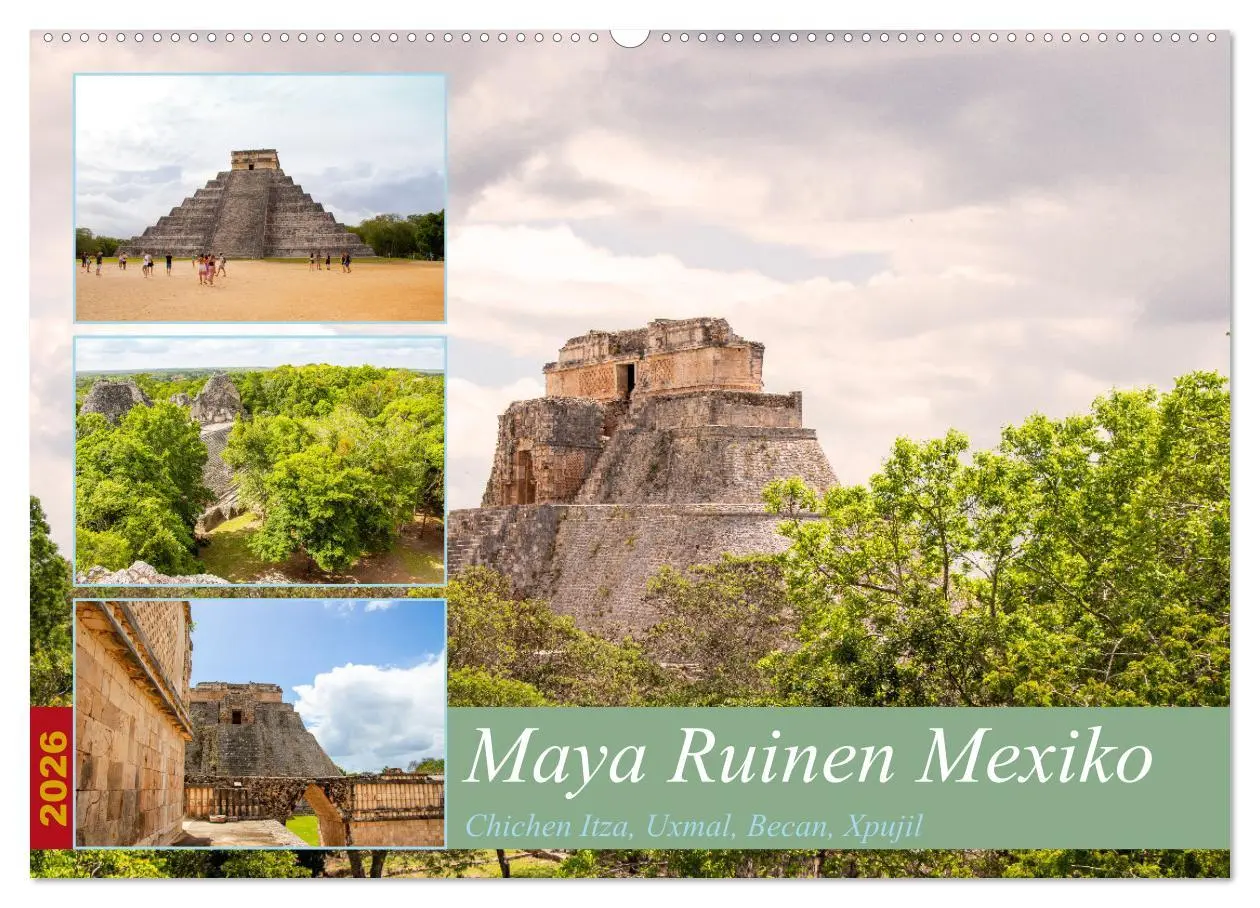 Cover: 9783457580806 | Maya Ruinen Mexiko (Wandkalender 2026 DIN A2 quer), CALVENDO...