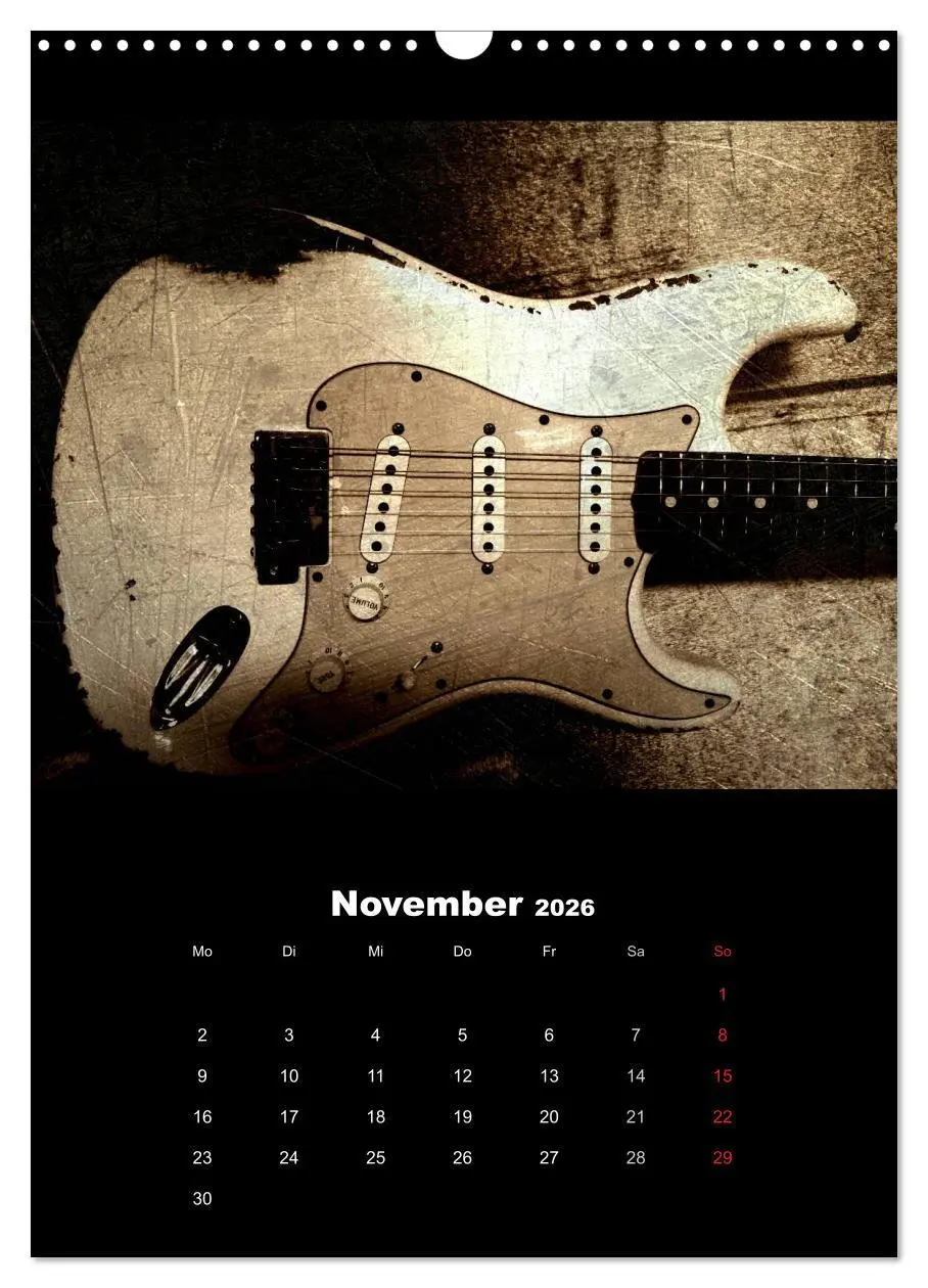 Bild: 9783516430806 | Vintage Gitarren (Wandkalender 2026 DIN A3 hoch), CALVENDO...