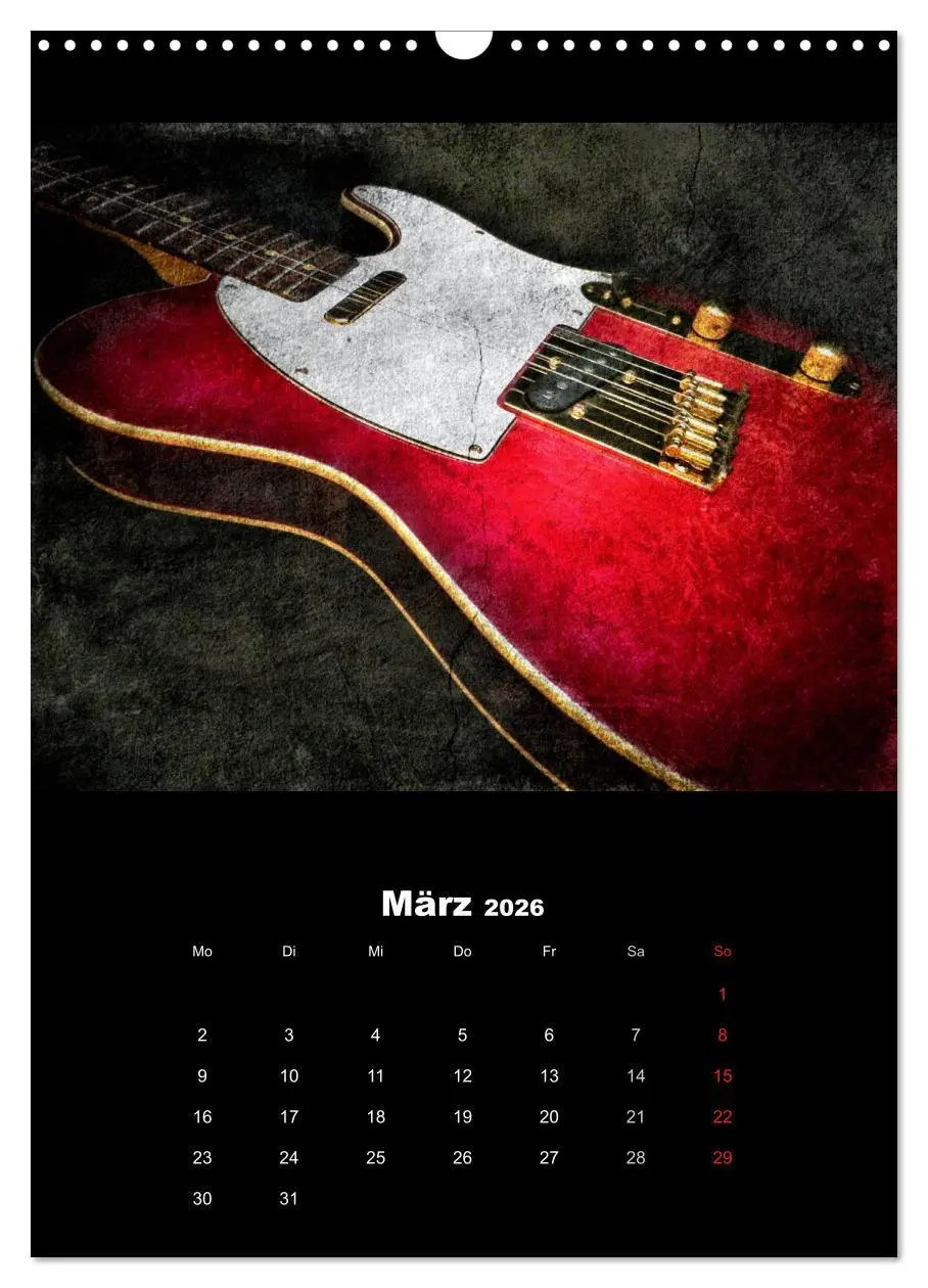 Bild: 9783516430806 | Vintage Gitarren (Wandkalender 2026 DIN A3 hoch), CALVENDO...