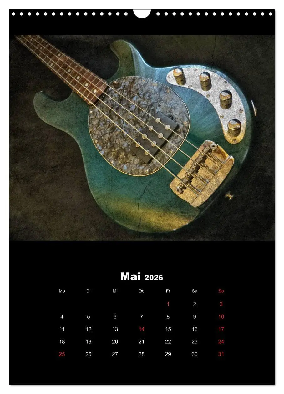 Bild: 9783516430806 | Vintage Gitarren (Wandkalender 2026 DIN A3 hoch), CALVENDO...