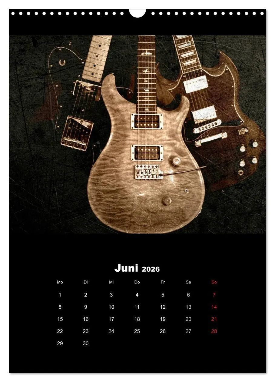 Bild: 9783516430806 | Vintage Gitarren (Wandkalender 2026 DIN A3 hoch), CALVENDO...