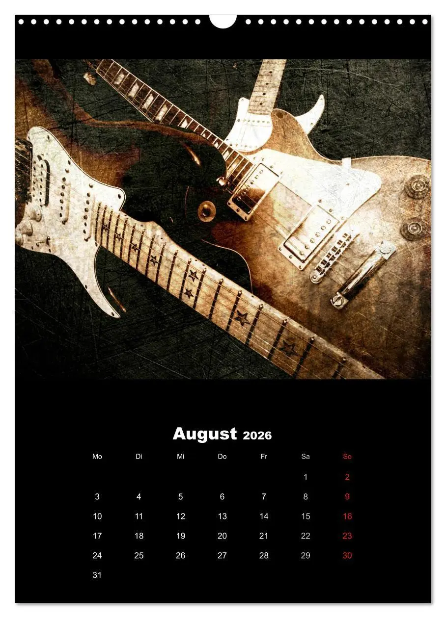 Bild: 9783516430806 | Vintage Gitarren (Wandkalender 2026 DIN A3 hoch), CALVENDO...