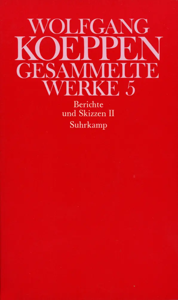 Cover: 9783518030806 | Berichte und Skizzen.Tl.2 | Wolfgang Koeppen | Buch | 372 S. | Deutsch