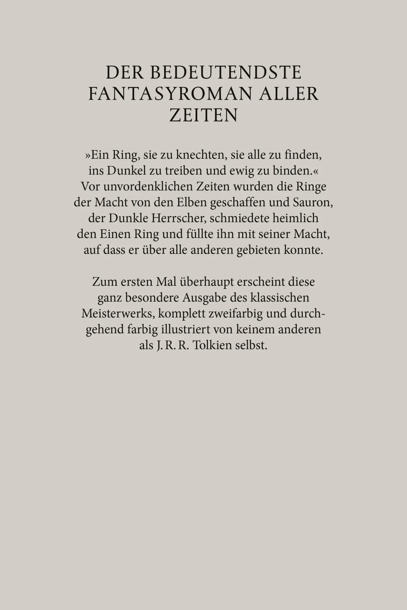 Rückseite: 9783608980806 | Der Herr der Ringe | mit Illustrationen des Autors | J. R. R. Tolkien