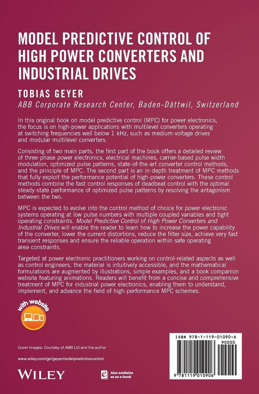 Rückseite: 9781119010906 | Model Predictive Control of High Power Converters and Industrial...