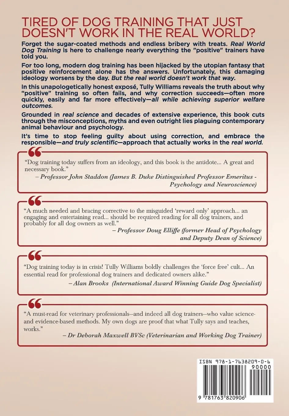 Rückseite: 9781763820906 | Real World Dog Training | Tully Williams | Taschenbuch | Englisch