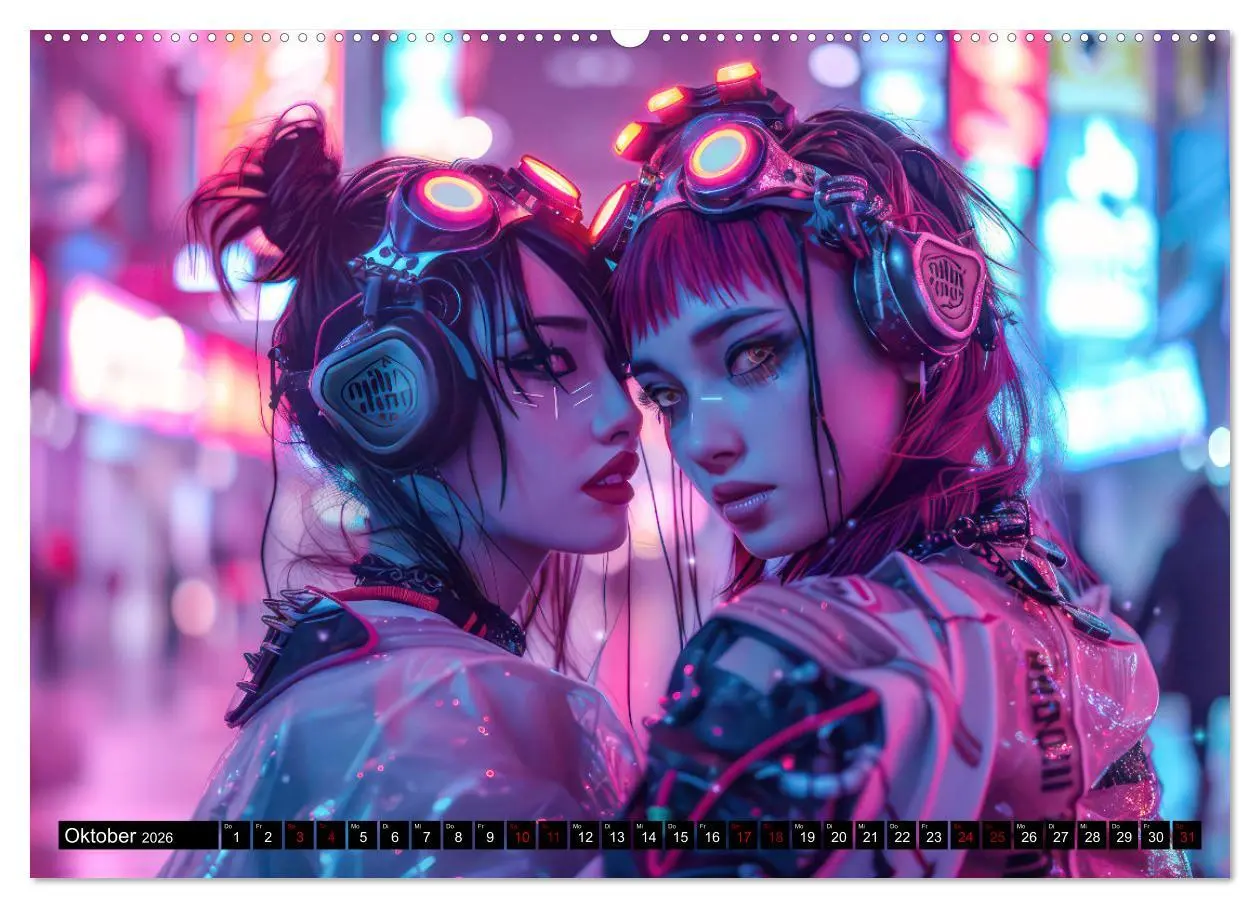 Bild: 9783457400906 | Cyberpunk - Hochtechnisierte Neonwelt (Wandkalender 2026 DIN A2...
