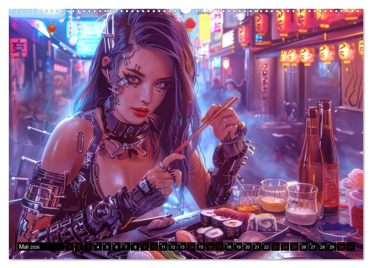 Bild: 9783457400906 | Cyberpunk - Hochtechnisierte Neonwelt (Wandkalender 2026 DIN A2...