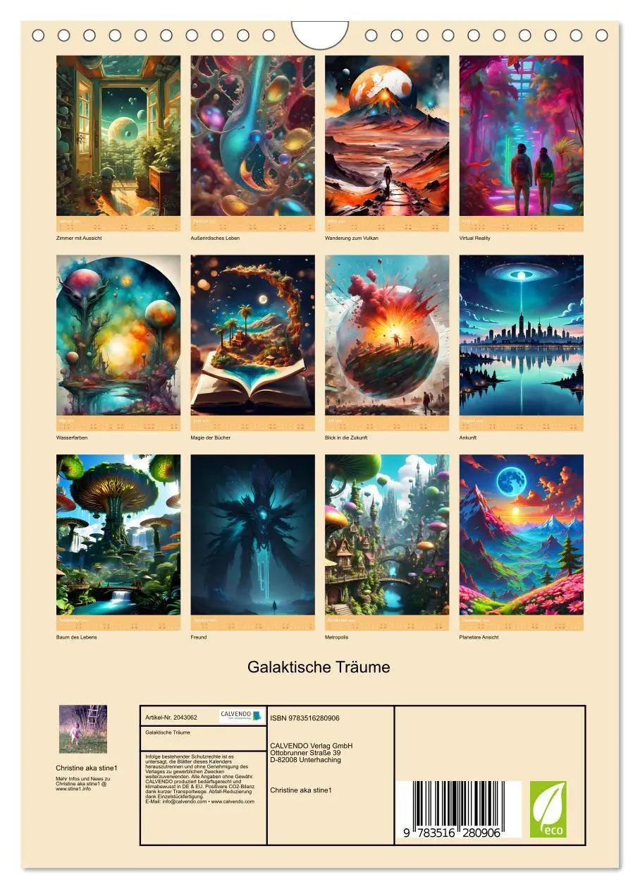 Bild: 9783516280906 | Galaktische Träume (Wandkalender 2026 DIN A4 hoch), CALVENDO...
