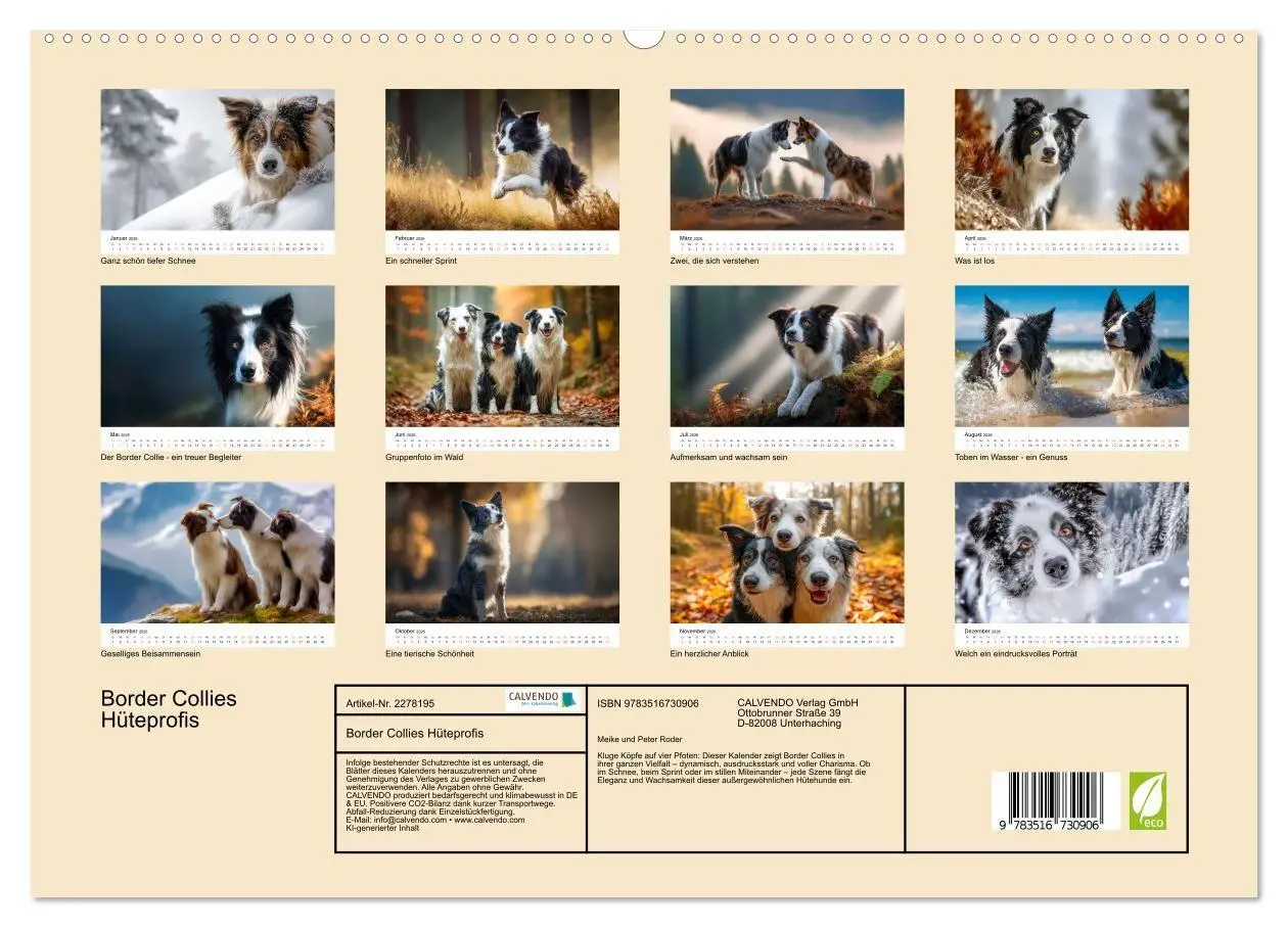 Bild: 9783516730906 | Border Collies Hüteprofis (hochwertiger Premium Wandkalender 2026...