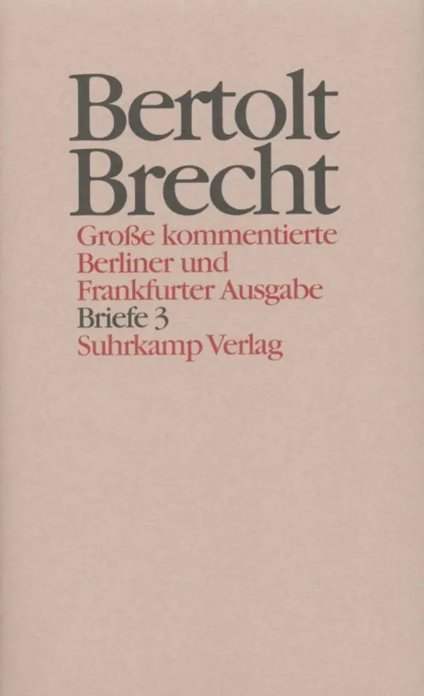 Cover: 9783518400906 | Briefe.Tl.3 | 1950-1956 | Bertolt Brecht | Buch | 816 S. | Deutsch