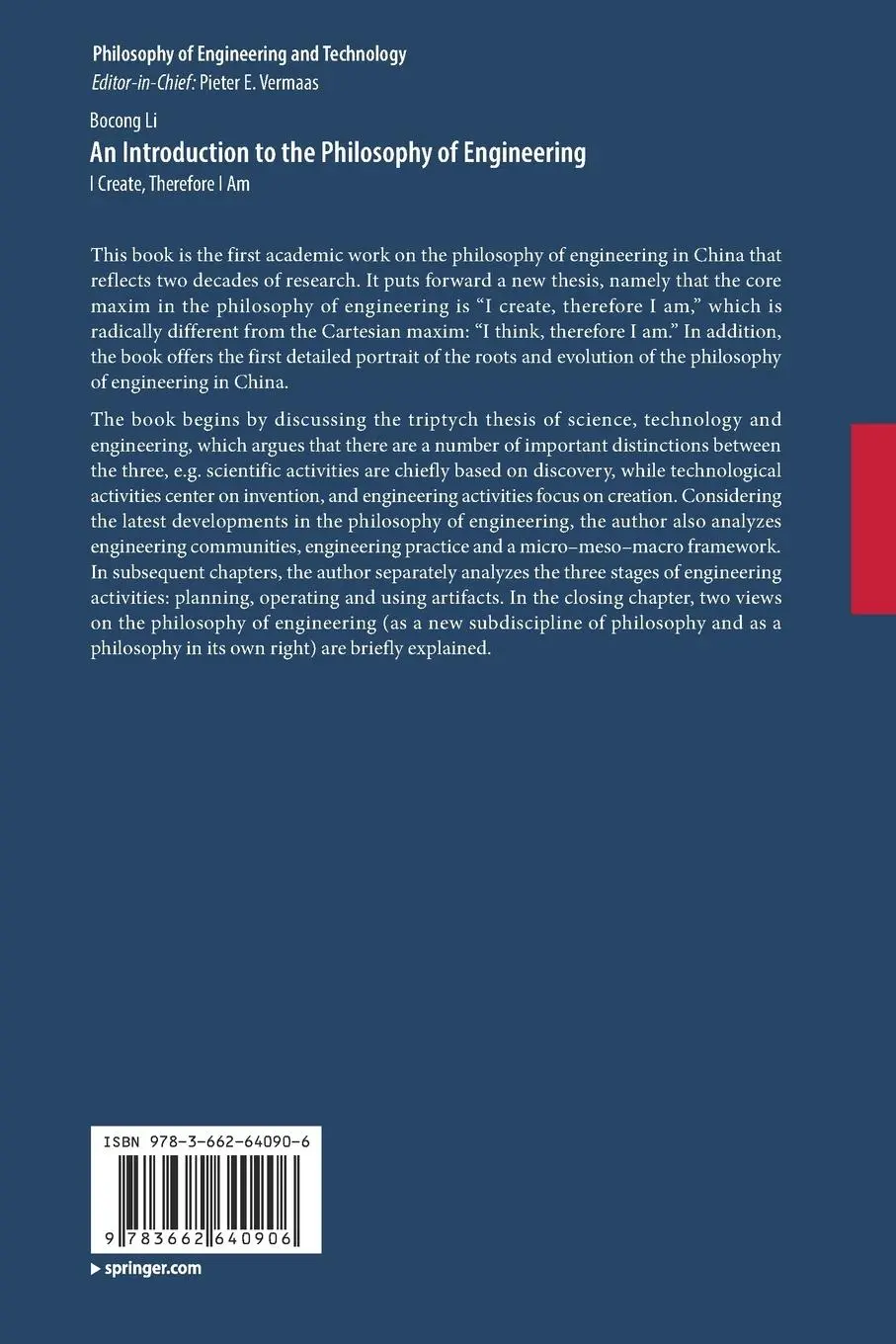 Rückseite: 9783662640906 | An Introduction to the Philosophy of Engineering | Bocong Li | Buch