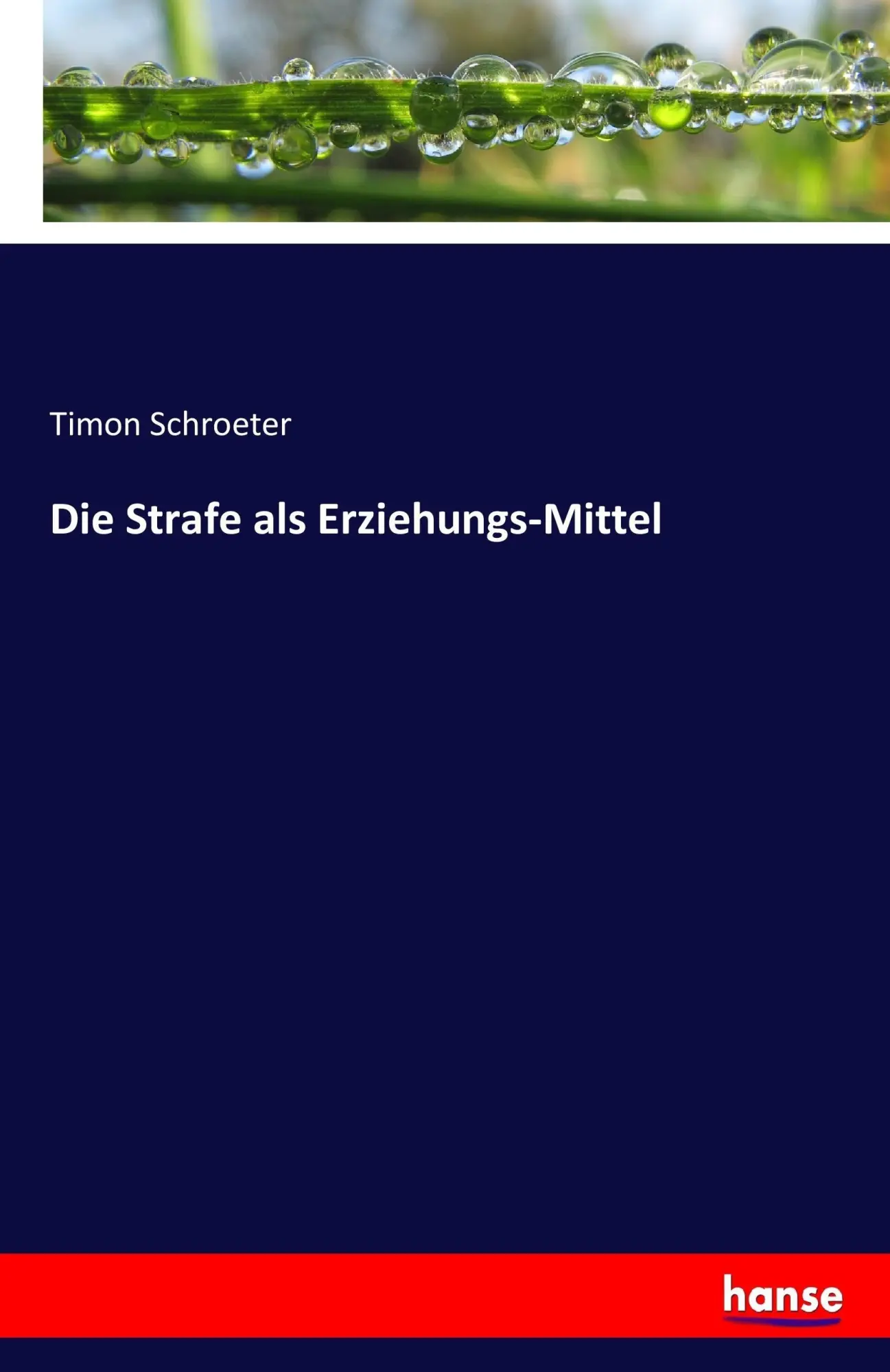 Cover: 9783743440906 | Die Strafe als Erziehungs-Mittel | Timon Schroeter | Taschenbuch