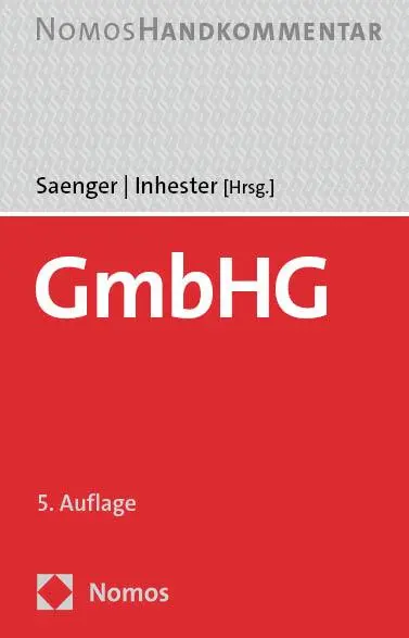 Cover: 9783756000906 | GmbHG | Handkommentar | Ingo Saenger (u. a.) | Buch | 2033 S. | 2024