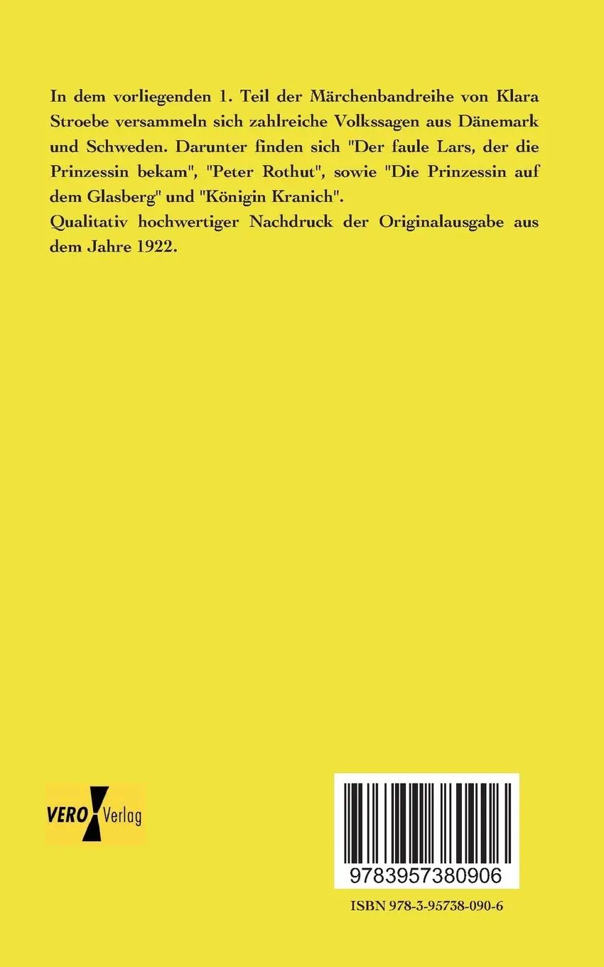 Rückseite: 9783957380906 | Nordische Volksmärchen | Teil 1: Dänemark/Schweden | Klara Stroebe