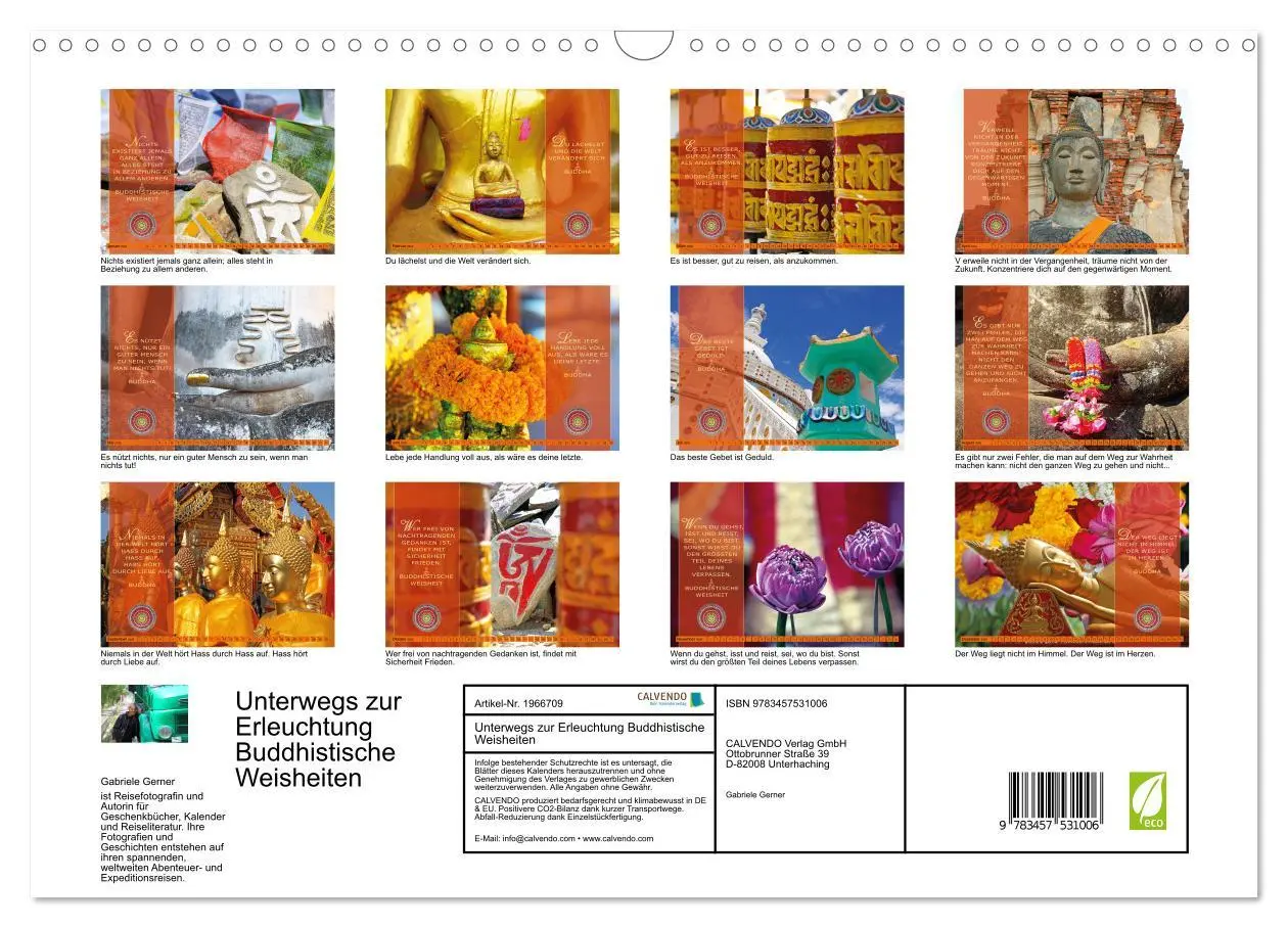 Bild: 9783457531006 | Unterwegs zur Erleuchtung Buddhistische Weisheiten (Wandkalender...
