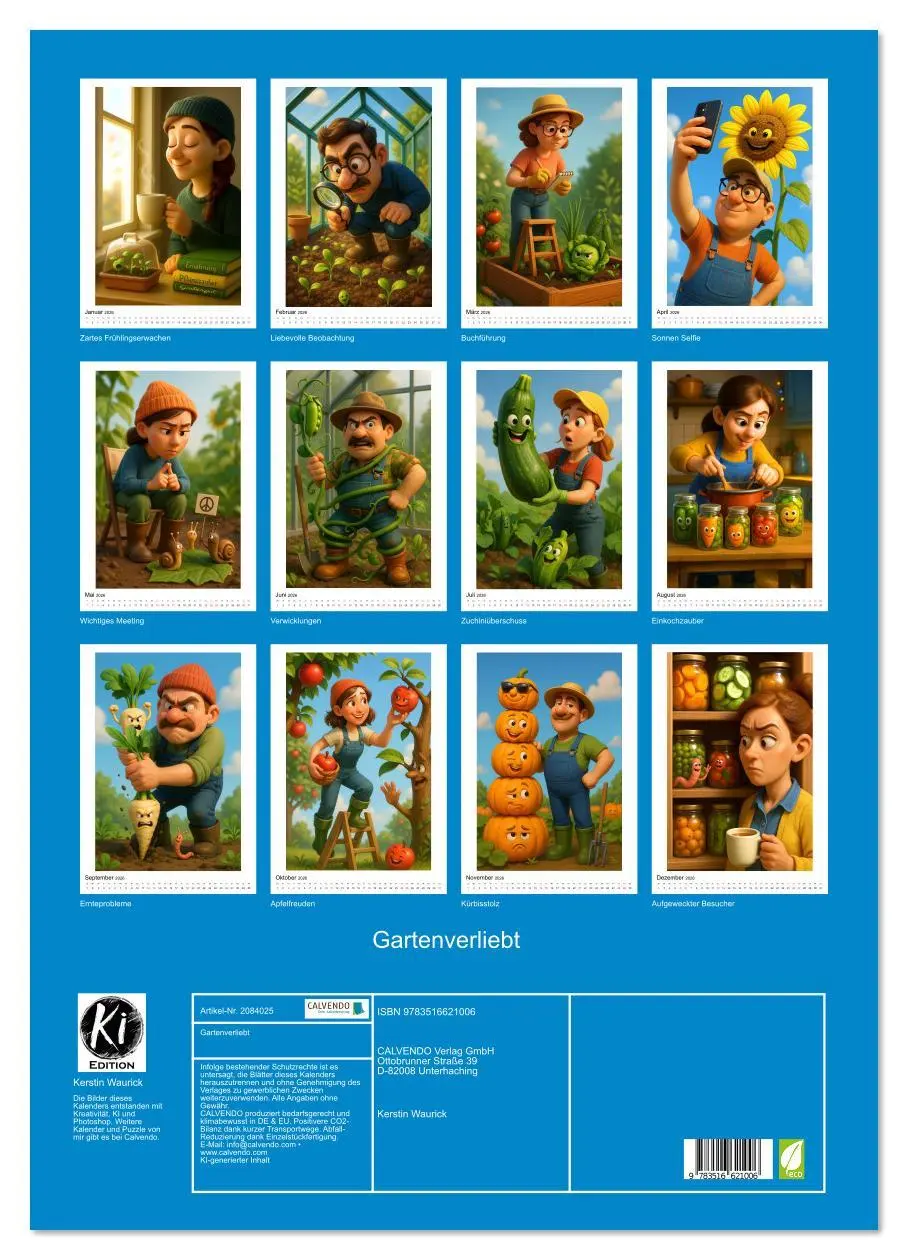 Bild: 9783516621006 | Gartenverliebt (Wandkalender 2026 DIN A2 hoch), CALVENDO...