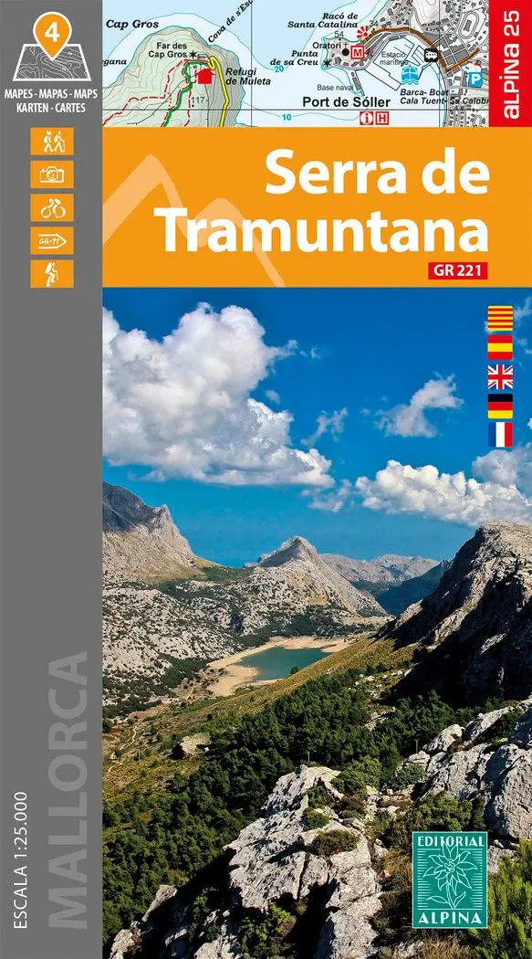 Cover: 9788470111006 | Serra Tramuntana | 4 Maps GR 211 1:25000 | (Land-)Karte | SET | 2024
