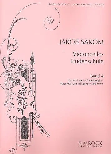 Cover: 9790221101006 | Violoncello-Etüden-Schule | Heft 4 | Jakob Sakom | Broschüre | Buch