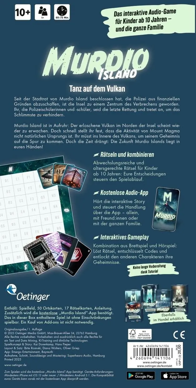 Rückseite: 4260694141106 | Murdio Island. Tanz auf dem Vulkan | Hans Pieper (u. a.) | Spiel